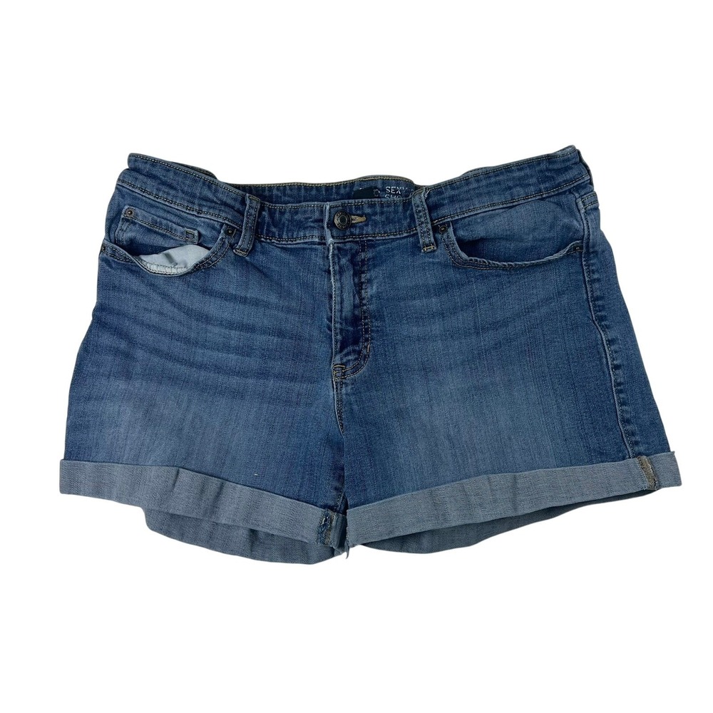 Gap Sexy Boyfriend Short Women's Size 12 31 Denim Jean Shorts Medium Wash Cuffed